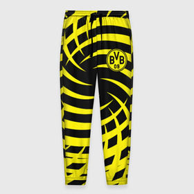Мужские брюки 3D с принтом FC Borussia Dortmund в Белгороде, 100% полиэстер | манжеты по низу, эластичный пояс регулируется шнурком, по бокам два кармана без застежек, внутренняя часть кармана из мелкой сетки | боруссия | дортмунд