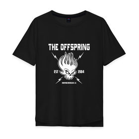 Мужская футболка хлопок Oversize с принтом The Offspring est 1984 в Белгороде, 100% хлопок | свободный крой, круглый ворот, “спинка” длиннее передней части | Тематика изображения на принте: offspring | офспринг | оффспринг | рок