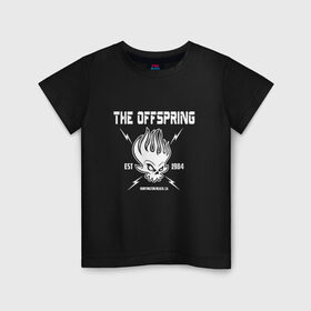 Детская футболка хлопок с принтом The Offspring est 1984 в Белгороде, 100% хлопок | круглый вырез горловины, полуприлегающий силуэт, длина до линии бедер | Тематика изображения на принте: offspring | офспринг | оффспринг | рок