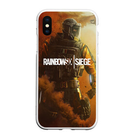 Чехол для iPhone XS Max матовый с принтом RAINBOW SIX SIEGE OUTBREAK в Белгороде, Силикон | Область печати: задняя сторона чехла, без боковых панелей | cybersport | esports | pro league | r6 | rainbow | rainbow six | siege | six | армия | боевик | военные | война | игры | киберспорт | логотип | оперативники | радуга | шутер