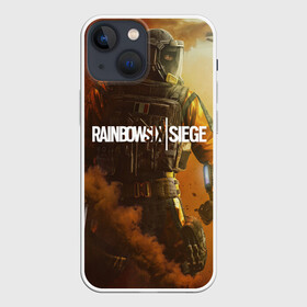 Чехол для iPhone 13 mini с принтом RAINBOW SIX SIEGE OUTBREAK в Белгороде,  |  | cybersport | esports | pro league | r6 | rainbow | rainbow six | siege | six | армия | боевик | военные | война | игры | киберспорт | логотип | оперативники | радуга | шутер