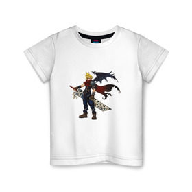 Детская футболка хлопок с принтом Final Fantasy в Белгороде, 100% хлопок | круглый вырез горловины, полуприлегающий силуэт, длина до линии бедер | 