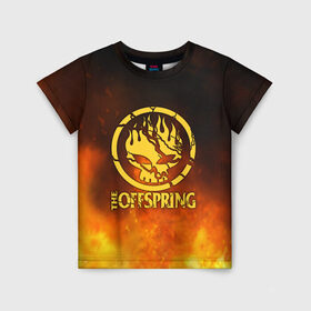 Детская футболка 3D с принтом The Offspring в Белгороде, 100% гипоаллергенный полиэфир | прямой крой, круглый вырез горловины, длина до линии бедер, чуть спущенное плечо, ткань немного тянется | the offspring | офспринг | оффспринг | рок
