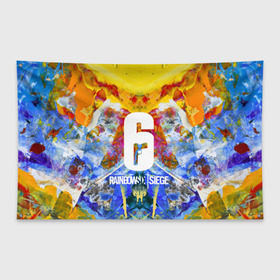 Флаг-баннер с принтом Rainbow six Siege в Белгороде, 100% полиэстер | размер 67 х 109 см, плотность ткани — 95 г/м2; по краям флага есть четыре люверса для крепления | action | game | rainbow six siege | tom clancys | игры | осада | радуга | радуга 6 | том кленси | шутер