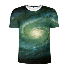 Мужская футболка 3D спортивная с принтом Галактический мир в Белгороде, 100% полиэстер с улучшенными характеристиками | приталенный силуэт, круглая горловина, широкие плечи, сужается к линии бедра | abstraction | cosmos | nebula | space | star | universe | абстракция | вселенная | звезды | космос | мир | планеты