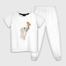 Детская пижама хлопок с принтом Лабрадор в Белгороде, 100% хлопок |  брюки и футболка прямого кроя, без карманов, на брюках мягкая резинка на поясе и по низу штанин
 | Тематика изображения на принте: 