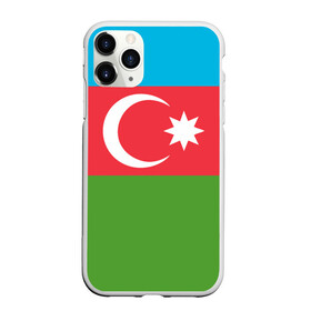 Чехол для iPhone 11 Pro матовый с принтом Азербайджан в Белгороде, Силикон |  | Тематика изображения на принте: azerbaijan | azrbaycan | звезда | ислам | полумесяц | флаг