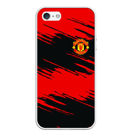 Чехол для iPhone 5/5S матовый с принтом Manchester United в Белгороде, Силикон | Область печати: задняя сторона чехла, без боковых панелей | football | futbol | manchester | mu | sport | манчестер | мю | спорт | футбол | юнайтед