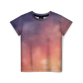 Детская футболка 3D с принтом Абстракция Градиент Текстура в Белгороде, 100% гипоаллергенный полиэфир | прямой крой, круглый вырез горловины, длина до линии бедер, чуть спущенное плечо, ткань немного тянется | gradient | sky | небо