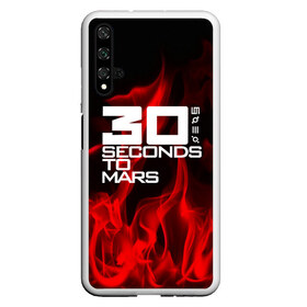 Чехол для Honor 20 с принтом 30 Seconds to Mars in fire в Белгороде, Силикон | Область печати: задняя сторона чехла, без боковых панелей | 30 seconds to mars | punk | rock | альтернативный хип хоп | группа | инди поп | музыка | музыкальное произведение | ноты | панк | регги | рок | синти поп