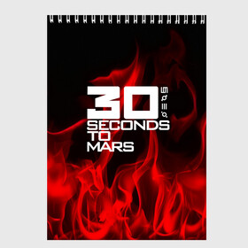 Скетчбук с принтом 30 Seconds to Mars in fire в Белгороде, 100% бумага
 | 48 листов, плотность листов — 100 г/м2, плотность картонной обложки — 250 г/м2. Листы скреплены сверху удобной пружинной спиралью | 30 seconds to mars | punk | rock | альтернативный хип хоп | группа | инди поп | музыка | музыкальное произведение | ноты | панк | регги | рок | синти поп