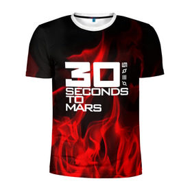 Мужская футболка 3D спортивная с принтом 30 Seconds to Mars in fire в Белгороде, 100% полиэстер с улучшенными характеристиками | приталенный силуэт, круглая горловина, широкие плечи, сужается к линии бедра | 30 seconds to mars | punk | rock | альтернативный хип хоп | группа | инди поп | музыка | музыкальное произведение | ноты | панк | регги | рок | синти поп