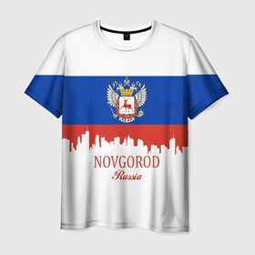 Мужская футболка 3D с принтом Нижний Новгород в Белгороде, 100% полиэфир | прямой крой, круглый вырез горловины, длина до линии бедер | 
