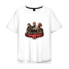 Мужская футболка хлопок Oversize с принтом Divinity в Белгороде, 100% хлопок | свободный крой, круглый ворот, “спинка” длиннее передней части | 