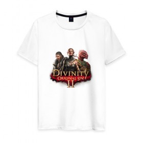Мужская футболка хлопок с принтом Divinity в Белгороде, 100% хлопок | прямой крой, круглый вырез горловины, длина до линии бедер, слегка спущенное плечо. | 