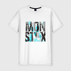 Мужская футболка премиум с принтом MONSTA X_2 в Белгороде, 92% хлопок, 8% лайкра | приталенный силуэт, круглый вырез ворота, длина до линии бедра, короткий рукав | 