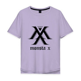 Мужская футболка хлопок Oversize с принтом MONSTA X_4 в Белгороде, 100% хлопок | свободный крой, круглый ворот, “спинка” длиннее передней части | monsta x | монст х