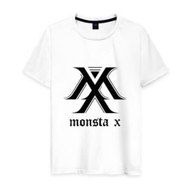 Мужская футболка хлопок с принтом MONSTA X_4 в Белгороде, 100% хлопок | прямой крой, круглый вырез горловины, длина до линии бедер, слегка спущенное плечо. | Тематика изображения на принте: monsta x | монст х