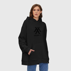 Худи SuperOversize хлопок с принтом MONSTA X_4 в Белгороде, 70% хлопок, 30% полиэстер, мягкий начес внутри | карман-кенгуру, эластичная резинка на манжетах и по нижней кромке, двухслойный капюшон
 | monsta x | монст х