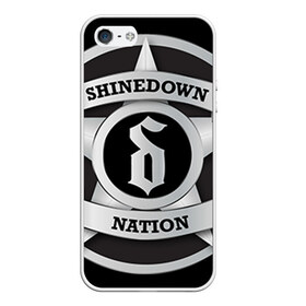 Чехол для iPhone 5/5S матовый с принтом Shinedown Nation в Белгороде, Силикон | Область печати: задняя сторона чехла, без боковых панелей | Тематика изображения на принте: 