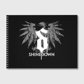 Альбом для рисования с принтом Shinedown в Белгороде, 100% бумага
 | матовая бумага, плотность 200 мг. | Тематика изображения на принте: 