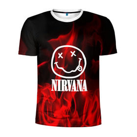 Мужская футболка 3D спортивная с принтом NIRVANA в Белгороде, 100% полиэстер с улучшенными характеристиками | приталенный силуэт, круглая горловина, широкие плечи, сужается к линии бедра | nirvana | punk | rock | альтернативный хип хоп | группа | инди поп | музыка | музыкальное произведение | ноты | панк | регги | рок | синти поп