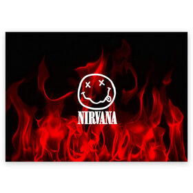 Поздравительная открытка с принтом NIRVANA в Белгороде, 100% бумага | плотность бумаги 280 г/м2, матовая, на обратной стороне линовка и место для марки
 | nirvana | punk | rock | альтернативный хип хоп | группа | инди поп | музыка | музыкальное произведение | ноты | панк | регги | рок | синти поп