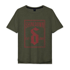 Мужская футболка хлопок Oversize с принтом Shinedown est. 2001 в Белгороде, 100% хлопок | свободный крой, круглый ворот, “спинка” длиннее передней части | Тематика изображения на принте: shinedown