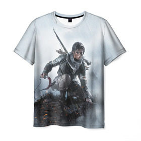 Мужская футболка 3D с принтом Tomb Raider в Белгороде, 100% полиэфир | прямой крой, круглый вырез горловины, длина до линии бедер | croft | lara | raider | tomb | гробниц | крофт | лара | расхитительница