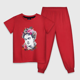 Детская пижама хлопок с принтом Фрида Кало в Белгороде, 100% хлопок |  брюки и футболка прямого кроя, без карманов, на брюках мягкая резинка на поясе и по низу штанин
 | Тематика изображения на принте: фрида кало