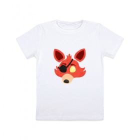 Детская футболка хлопок с принтом foxy в Белгороде, 100% хлопок | круглый вырез горловины, полуприлегающий силуэт, длина до линии бедер | 