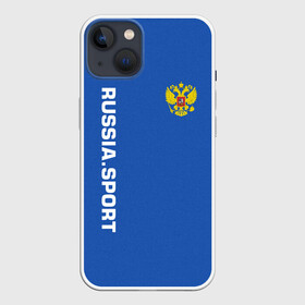 Чехол для iPhone 13 с принтом RUSSIA SPORT | РОССИЯ в Белгороде,  |  | fc | football | fotball club | russia | sport | россия | спорт | спортивные | униформа | фирменные цвета | фк | футбол | футбольный клуб