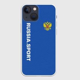 Чехол для iPhone 13 mini с принтом RUSSIA SPORT | РОССИЯ в Белгороде,  |  | fc | football | fotball club | russia | sport | россия | спорт | спортивные | униформа | фирменные цвета | фк | футбол | футбольный клуб