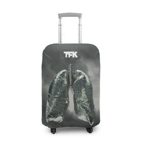 Чехол для чемодана 3D с принтом TFK Exhale в Белгороде, 86% полиэфир, 14% спандекс | двустороннее нанесение принта, прорези для ручек и колес | tfk | thousand foot krutch
