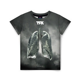 Детская футболка 3D с принтом TFK Exhale в Белгороде, 100% гипоаллергенный полиэфир | прямой крой, круглый вырез горловины, длина до линии бедер, чуть спущенное плечо, ткань немного тянется | Тематика изображения на принте: tfk | thousand foot krutch
