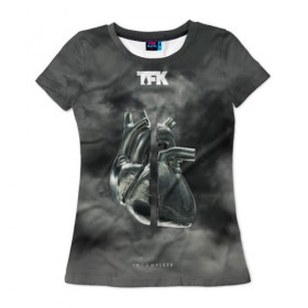 Женская футболка 3D с принтом TFK Incomplete в Белгороде, 100% полиэфир ( синтетическое хлопкоподобное полотно) | прямой крой, круглый вырез горловины, длина до линии бедер | tfk | thousand foot krutch