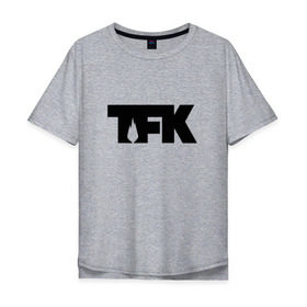Мужская футболка хлопок Oversize с принтом TFK logo black в Белгороде, 100% хлопок | свободный крой, круглый ворот, “спинка” длиннее передней части | Тематика изображения на принте: tfk | thousand foot krutch