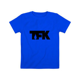 Детская футболка хлопок с принтом TFK logo black в Белгороде, 100% хлопок | круглый вырез горловины, полуприлегающий силуэт, длина до линии бедер | tfk | thousand foot krutch