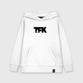 Детская толстовка хлопок с принтом TFK logo black в Белгороде, 100% хлопок | Круглый горловой вырез, эластичные манжеты, пояс, капюшен | Тематика изображения на принте: tfk | thousand foot krutch