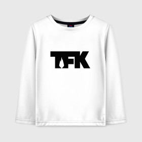 Детский лонгслив хлопок с принтом TFK logo black в Белгороде, 100% хлопок | круглый вырез горловины, полуприлегающий силуэт, длина до линии бедер | Тематика изображения на принте: tfk | thousand foot krutch