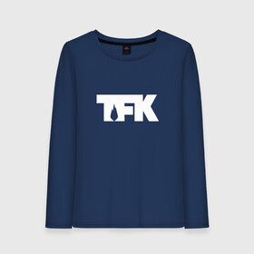 Женский лонгслив хлопок с принтом TFK logo white в Белгороде, 100% хлопок |  | tfk | thousand foot krutch
