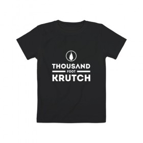 Детская футболка хлопок с принтом Thousand Foot Krutch logo в Белгороде, 100% хлопок | круглый вырез горловины, полуприлегающий силуэт, длина до линии бедер | tfk | thousand foot krutch