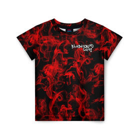Детская футболка 3D с принтом Bloodhound Gang в Белгороде, 100% гипоаллергенный полиэфир | прямой крой, круглый вырез горловины, длина до линии бедер, чуть спущенное плечо, ткань немного тянется | альтернативный | американская | глэм | готик | гранж | метал | музыка | пост | рок группа | хард