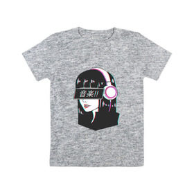 Детская футболка хлопок с принтом MIRRORS Sad Japanese Aesthetic в Белгороде, 100% хлопок | круглый вырез горловины, полуприлегающий силуэт, длина до линии бедер | Тематика изображения на принте: аниме герл | манга | япония