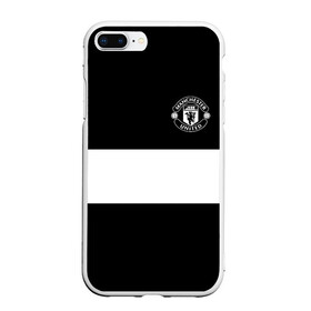 Чехол для iPhone 7Plus/8 Plus матовый с принтом FC Manchester United в Белгороде, Силикон | Область печати: задняя сторона чехла, без боковых панелей | black   white | england | football | logo | manchester united | sport | англия | арт | лига | лого | манчестер юнайтед | спорт | текстура | фк | футбол | футбольный клуб | черно белый | эмблема