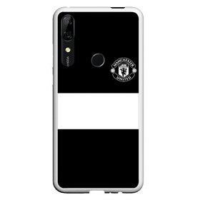 Чехол для Honor P Smart Z с принтом FC Manchester United в Белгороде, Силикон | Область печати: задняя сторона чехла, без боковых панелей | black   white | england | football | logo | manchester united | sport | англия | арт | лига | лого | манчестер юнайтед | спорт | текстура | фк | футбол | футбольный клуб | черно белый | эмблема