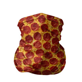 Бандана-труба 3D с принтом Пицца пепперони в Белгороде, 100% полиэстер, ткань с особыми свойствами — Activecool | плотность 150‒180 г/м2; хорошо тянется, но сохраняет форму | pepperoni | pizza | еда | колбаса | мясо | пица | сардельки | сыр | фастфуд