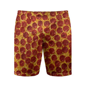 Мужские шорты 3D спортивные с принтом Пицца пепперони в Белгороде,  |  | Тематика изображения на принте: pepperoni | pizza | еда | колбаса | мясо | пица | сардельки | сыр | фастфуд