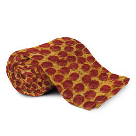 Плед 3D с принтом Пицца пепперони в Белгороде, 100% полиэстер | закругленные углы, все края обработаны. Ткань не мнется и не растягивается | pepperoni | pizza | еда | колбаса | мясо | пица | сардельки | сыр | фастфуд