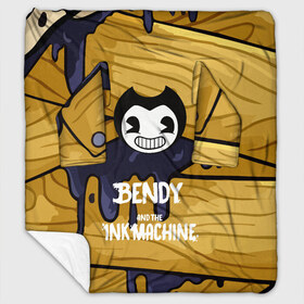 Плед с рукавами с принтом Bendy and the Ink Machine в Белгороде, 100% полиэстер | Закругленные углы, все края обработаны. Ткань не мнется и не растягивается. Размер 170*145 | 0x000000123 | bendy | ink machine | бенди